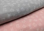 Musselin Lou rose or grey Fabric for children Double Gauze